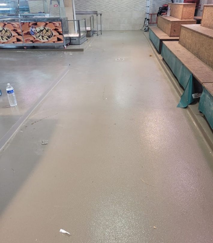 Phase de séchage de la résine époxy 