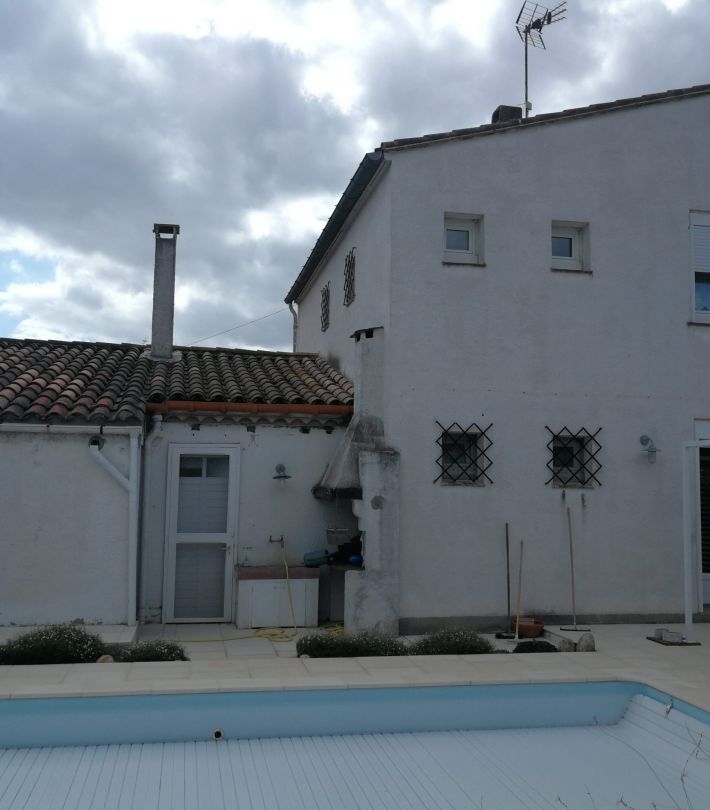 avant peinture mur de façade