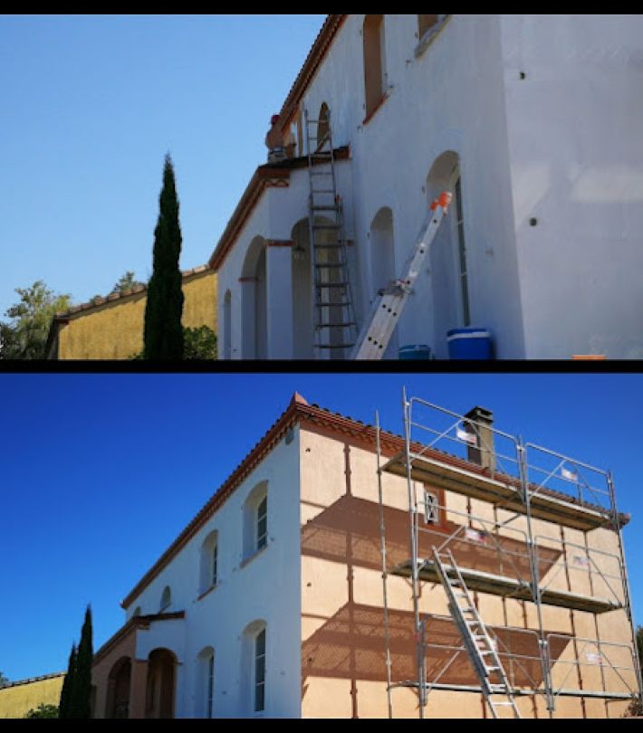 Avant après ravalement de façade à Colomiers