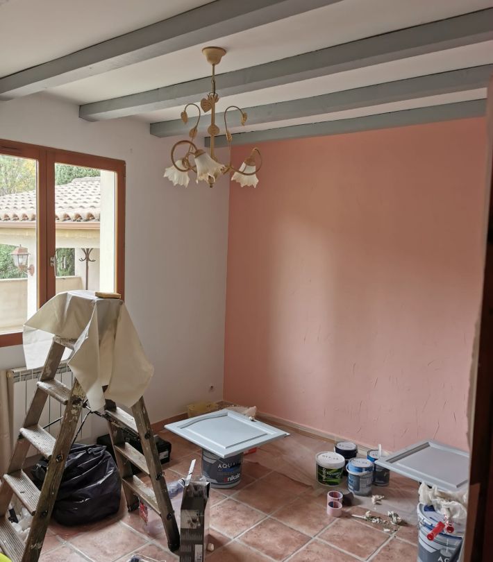 chantier peinture intérieure